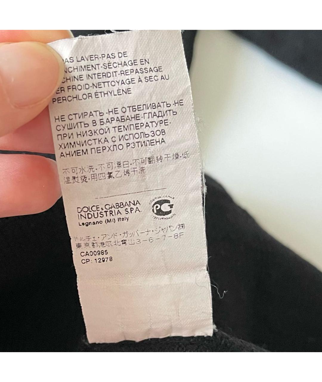 DOLCE&GABBANA Черный шерстяной джемпер / свитер, фото 4