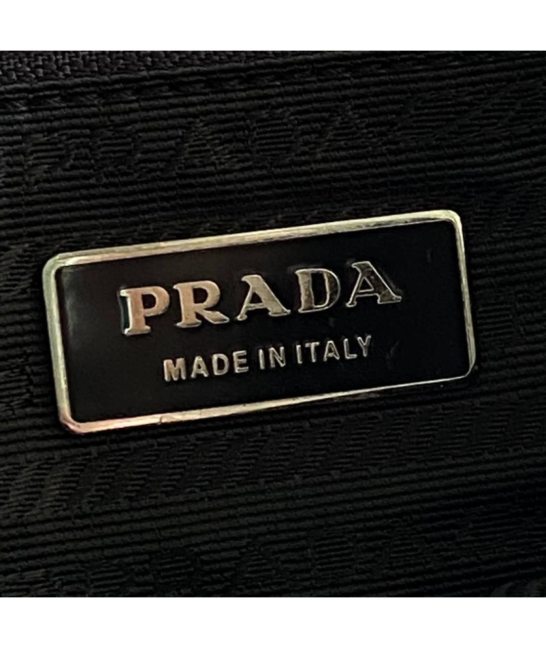 PRADA Коричневая замшевая сумка с короткими ручками, фото 7