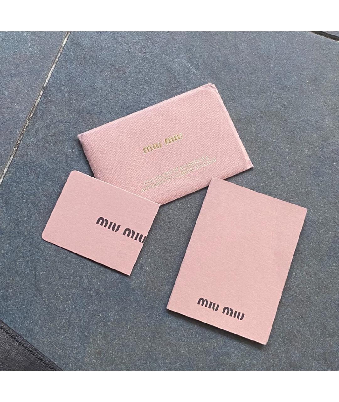 MIU MIU Черная меховая сумка с короткими ручками, фото 3