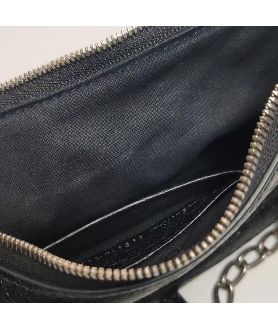 BALENCIAGA Черная кожаная сумка через плечо, фото 4