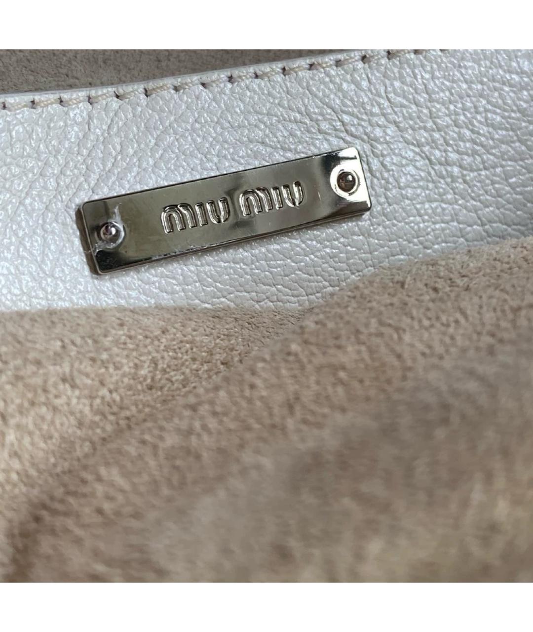 MIU MIU Кожаная сумка с короткими ручками, фото 5