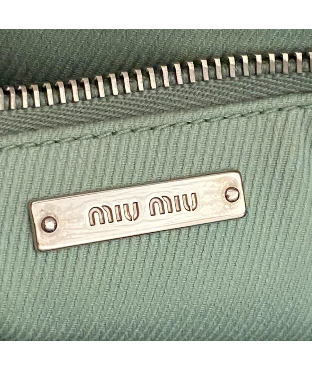 MIU MIU Розовая тканевая сумка с короткими ручками, фото 4