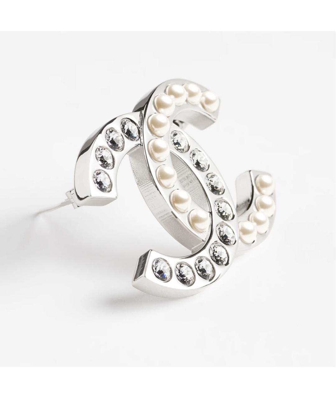 CHANEL Серебряная металлическая булавка / брошь, фото 6