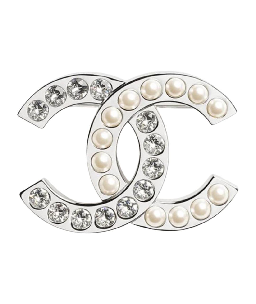 CHANEL Серебряная металлическая булавка / брошь, фото 1