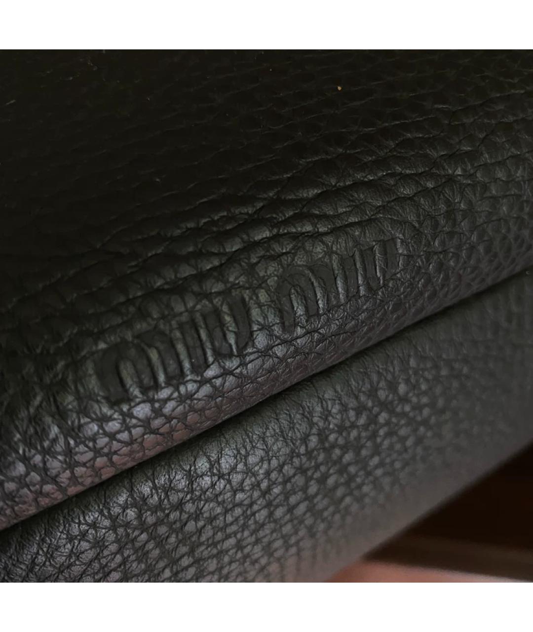 MIU MIU Коричневая кожаная сумка с короткими ручками, фото 4