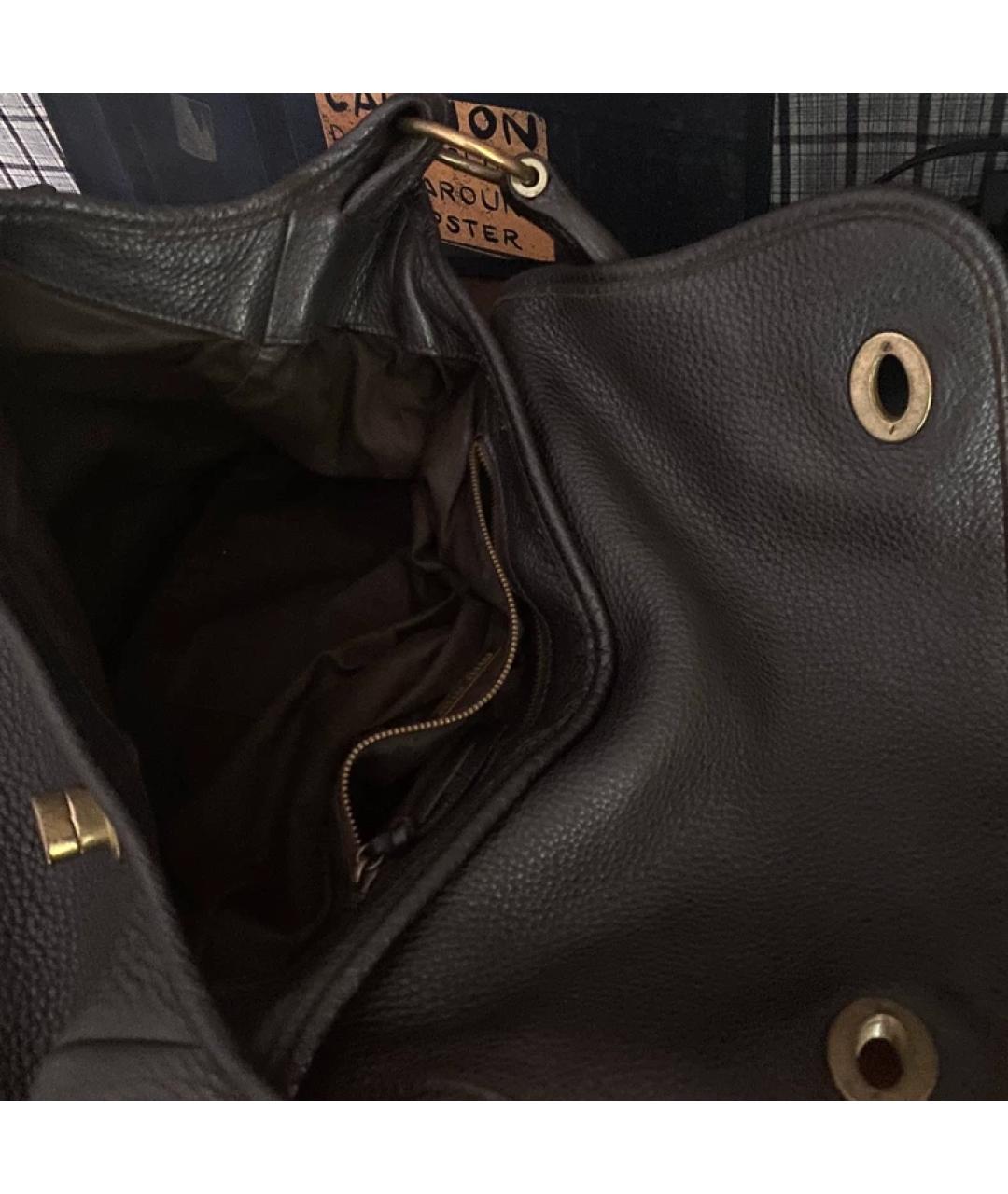 MIU MIU Коричневая кожаная сумка с короткими ручками, фото 3