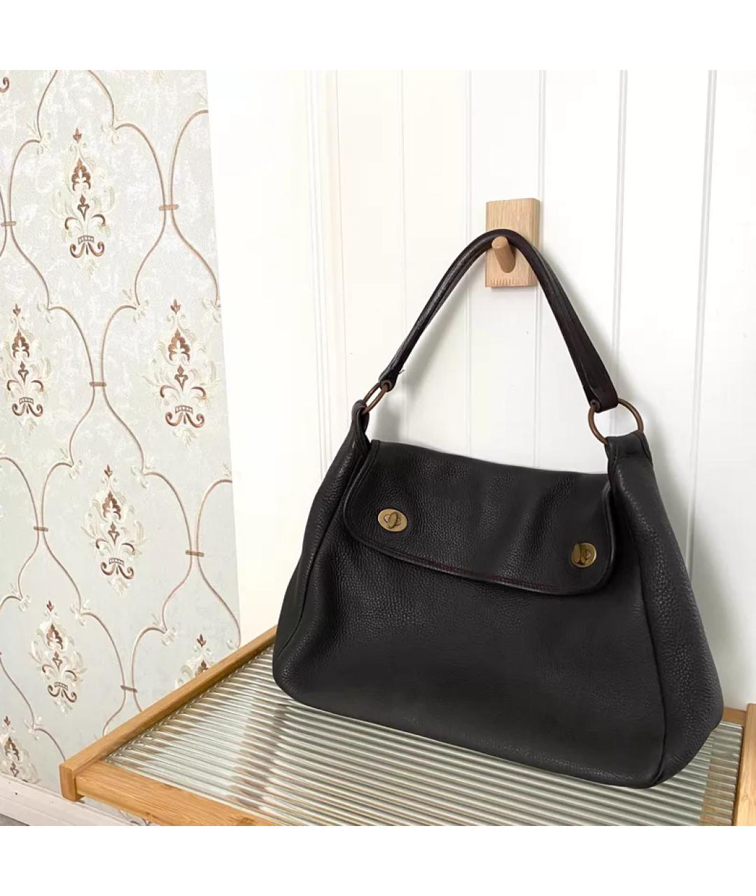 MIU MIU Коричневая кожаная сумка с короткими ручками, фото 8