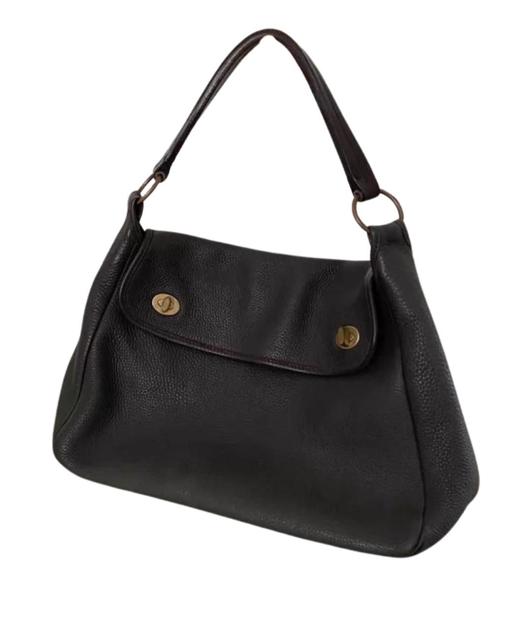 MIU MIU Коричневая кожаная сумка с короткими ручками, фото 1