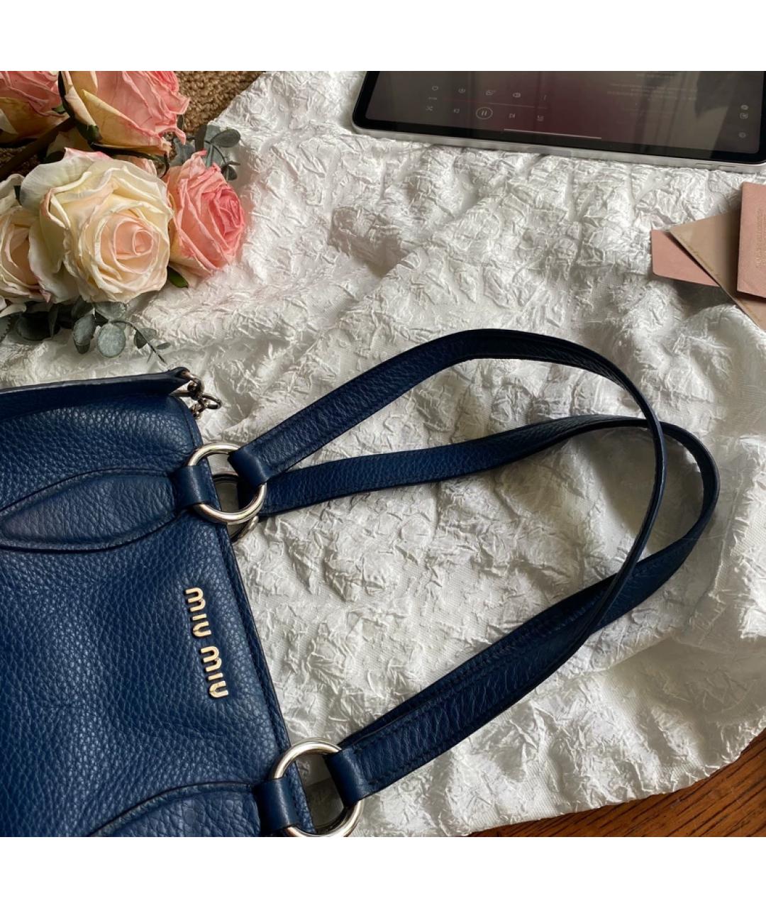 MIU MIU Кожаная сумка с короткими ручками, фото 2