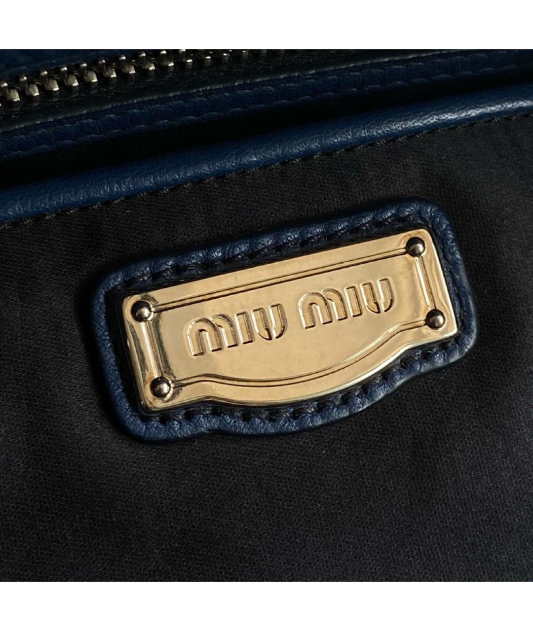MIU MIU Кожаная сумка с короткими ручками, фото 5