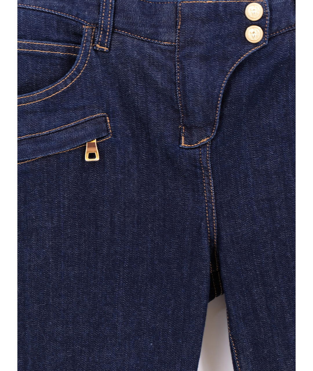 BALMAIN Синие хлопко-эластановые джинсы слим, фото 4