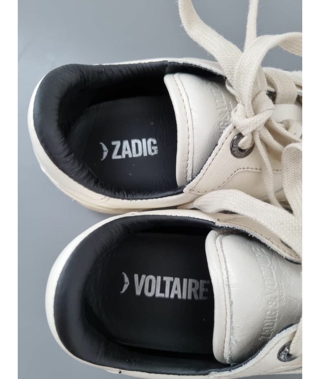 ZADIG & VOLTAIRE Белые кожаные кеды, фото 8