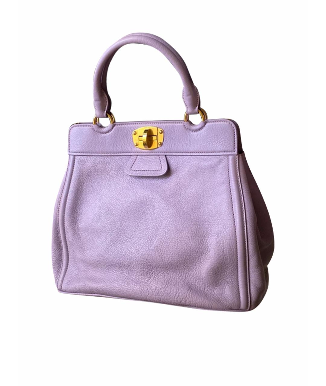 MIU MIU Фиолетовая кожаная сумка с короткими ручками, фото 1