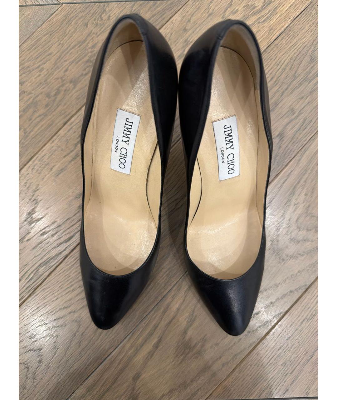 JIMMY CHOO Черные кожаные туфли, фото 2