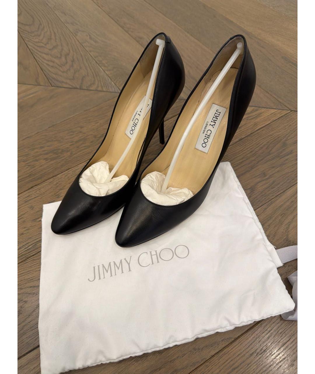 JIMMY CHOO Черные кожаные туфли, фото 5