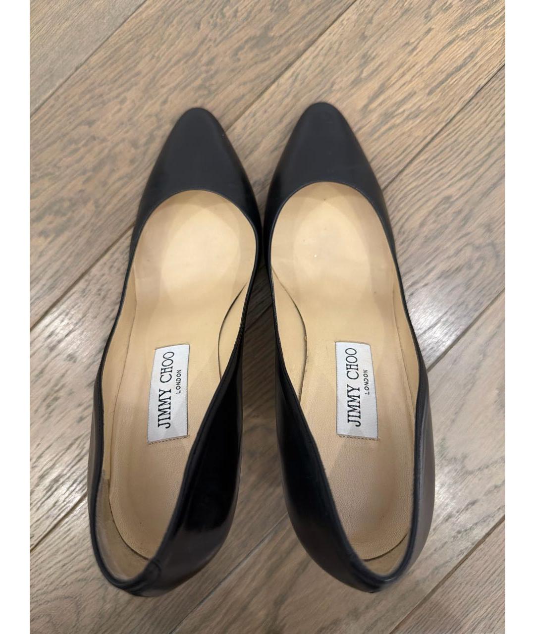 JIMMY CHOO Черные кожаные туфли, фото 3