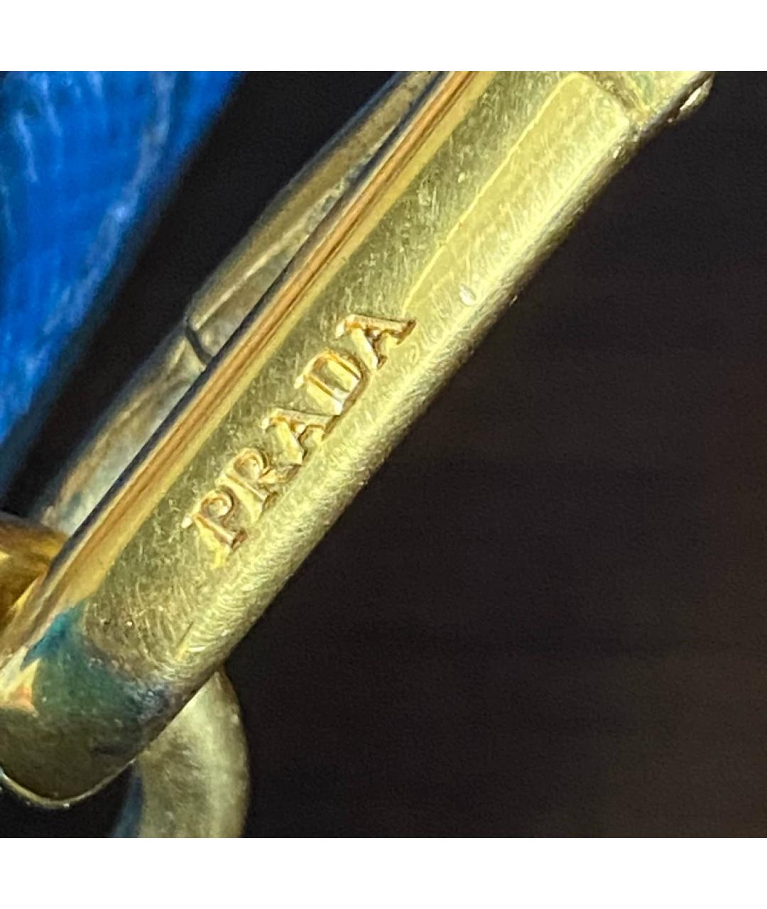 PRADA Синяя кожаная сумка через плечо, фото 3