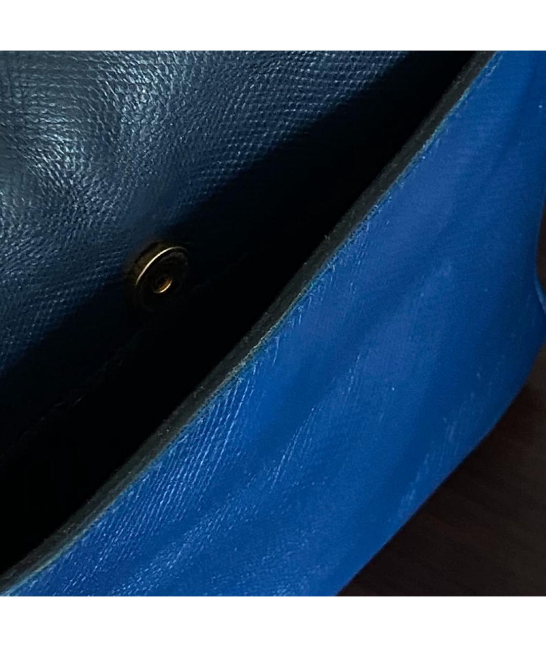 PRADA Синяя кожаная сумка через плечо, фото 2