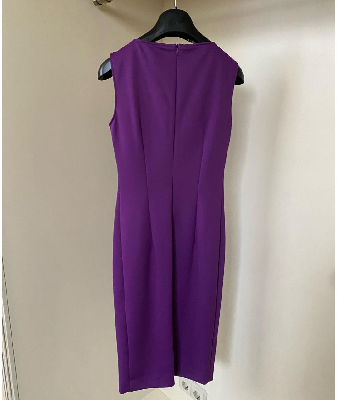 CAVALLI CLASS Фиолетовое полиамидовое вечернее платье, фото 3