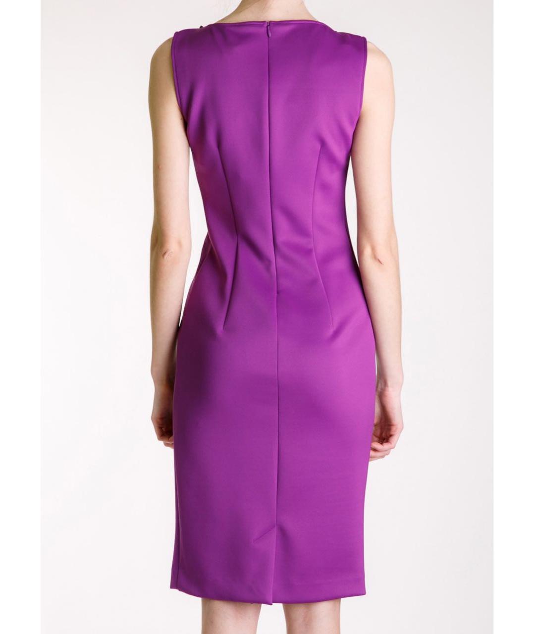 CAVALLI CLASS Фиолетовое полиамидовое вечернее платье, фото 7