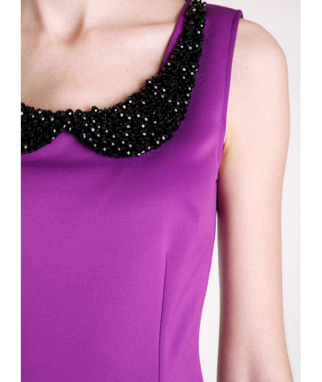 CAVALLI CLASS Фиолетовое полиамидовое вечернее платье, фото 8