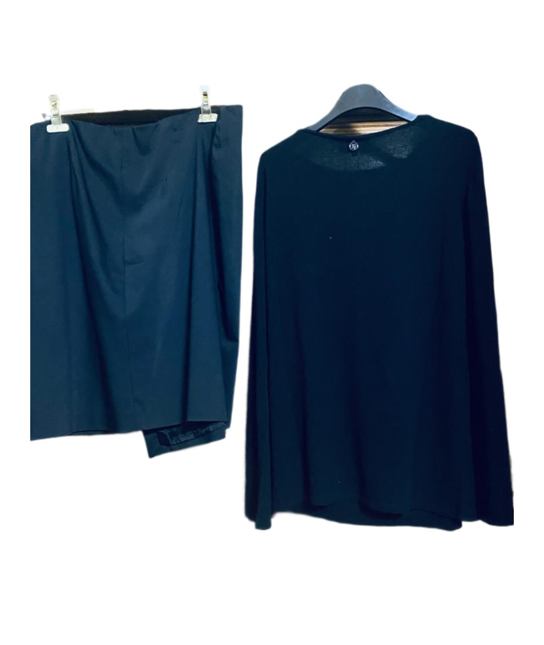 ESCADA Черный хлопко-эластановый костюм с юбками, фото 2