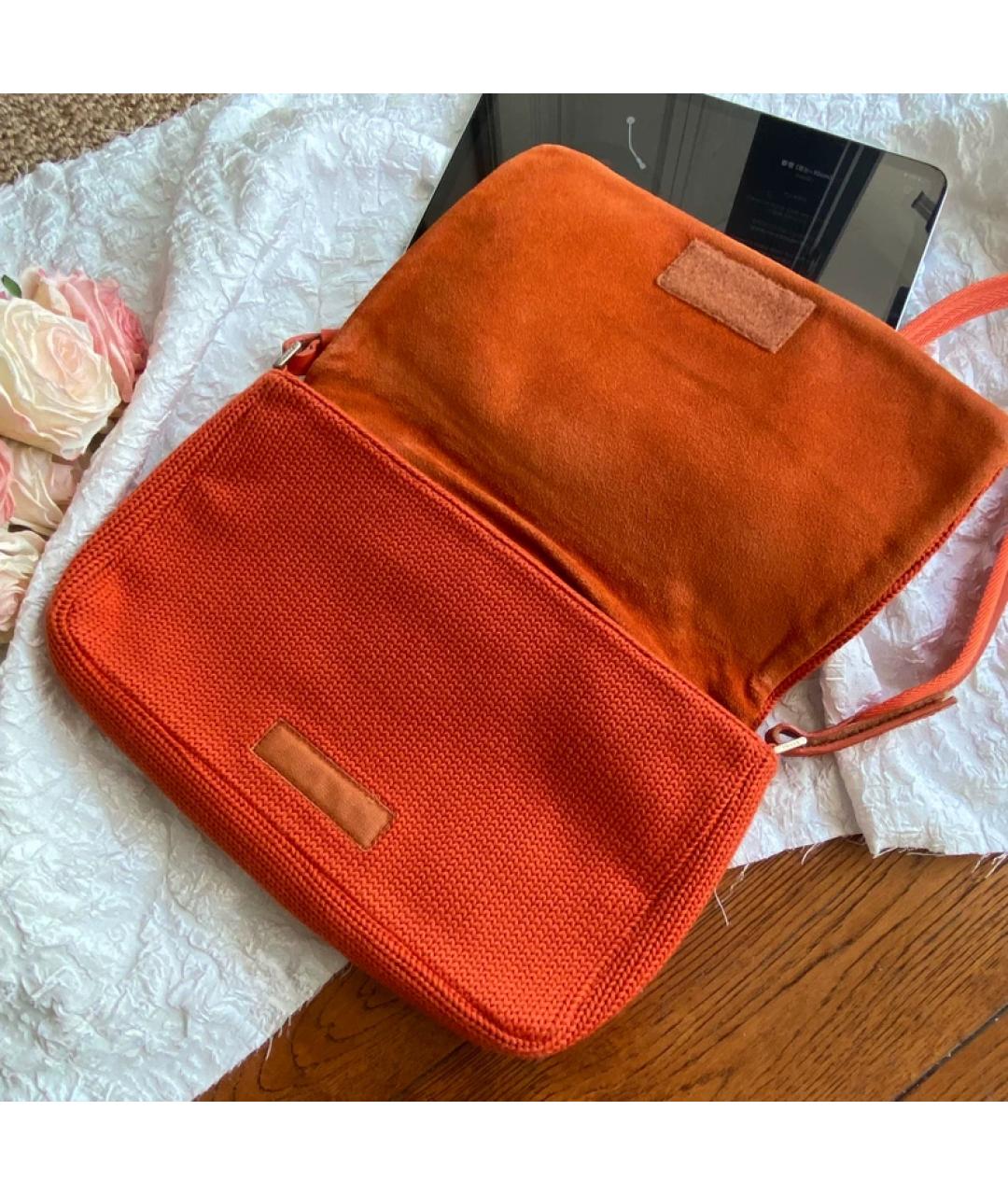 PRADA Оранжевая шерстяная сумка через плечо, фото 2