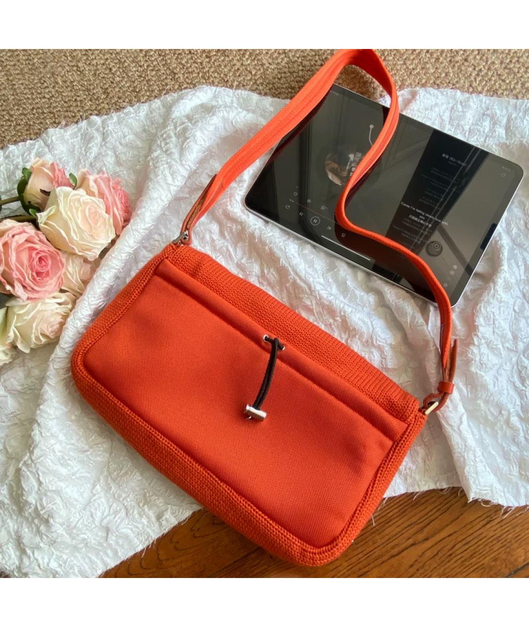 PRADA Оранжевая шерстяная сумка через плечо, фото 5