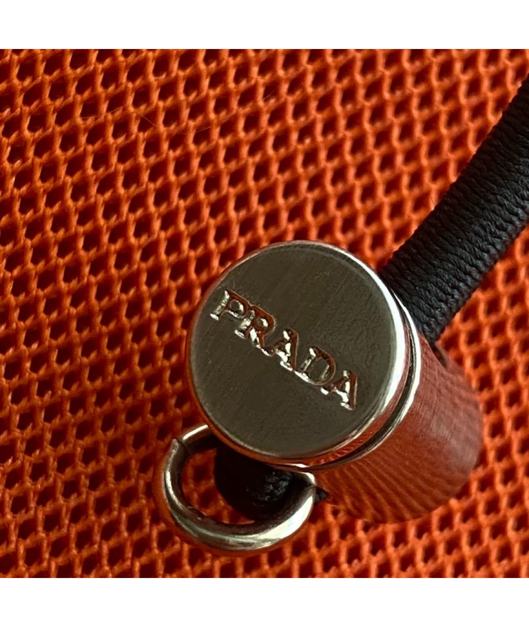 PRADA Оранжевая шерстяная сумка через плечо, фото 6