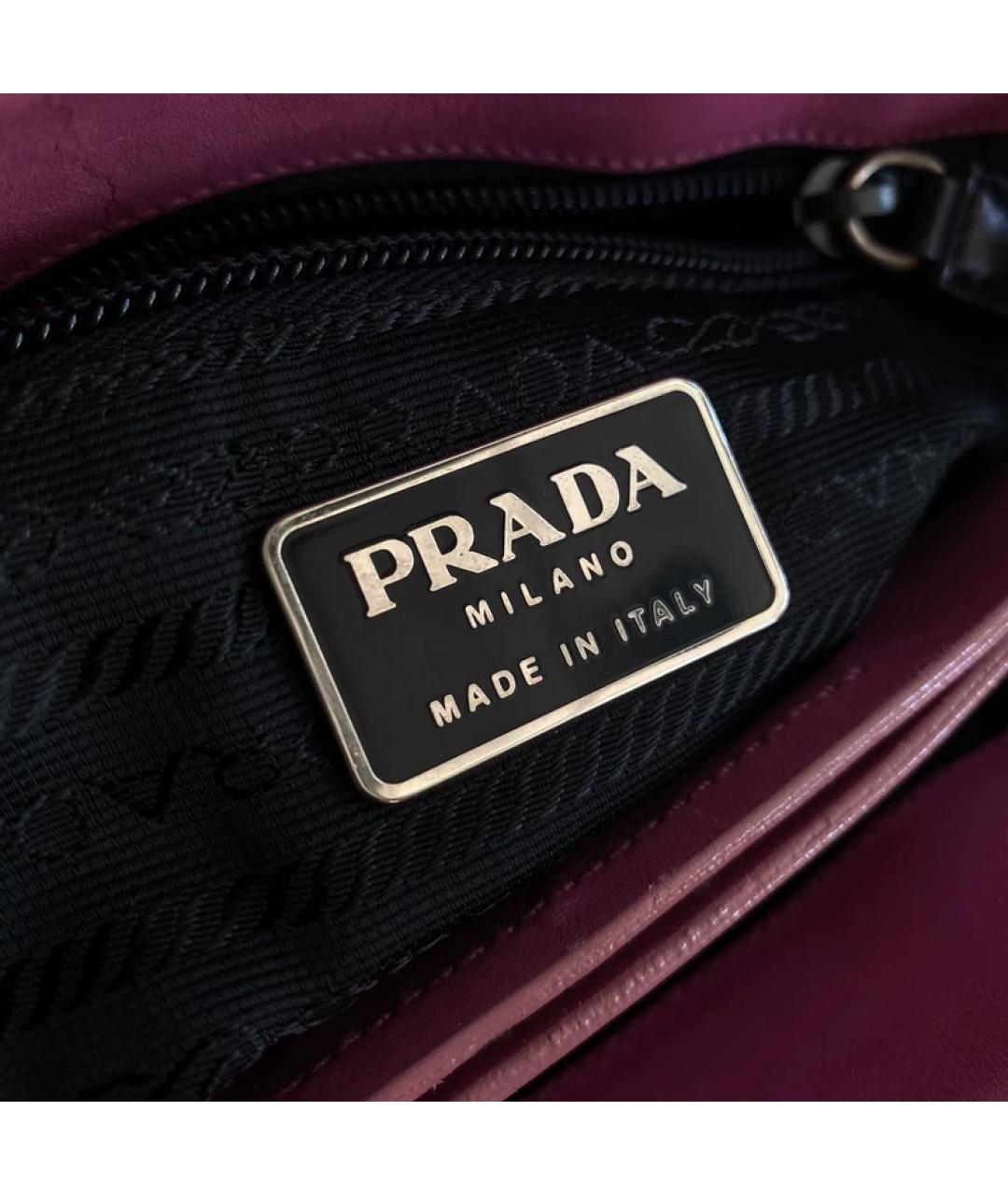 PRADA Розовая шерстяная сумка тоут, фото 5
