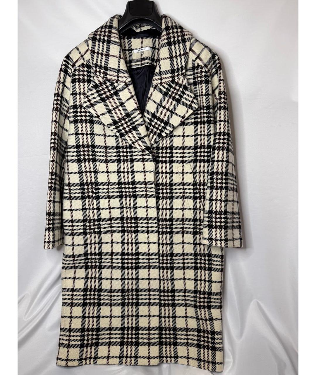 Carven Бежевое шерстяное пальто, фото 7