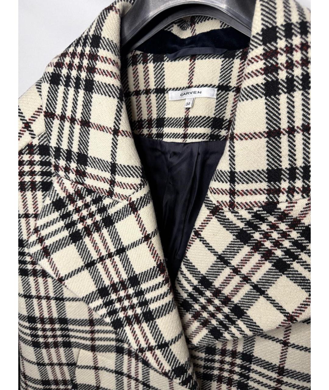 Carven Бежевое шерстяное пальто, фото 2