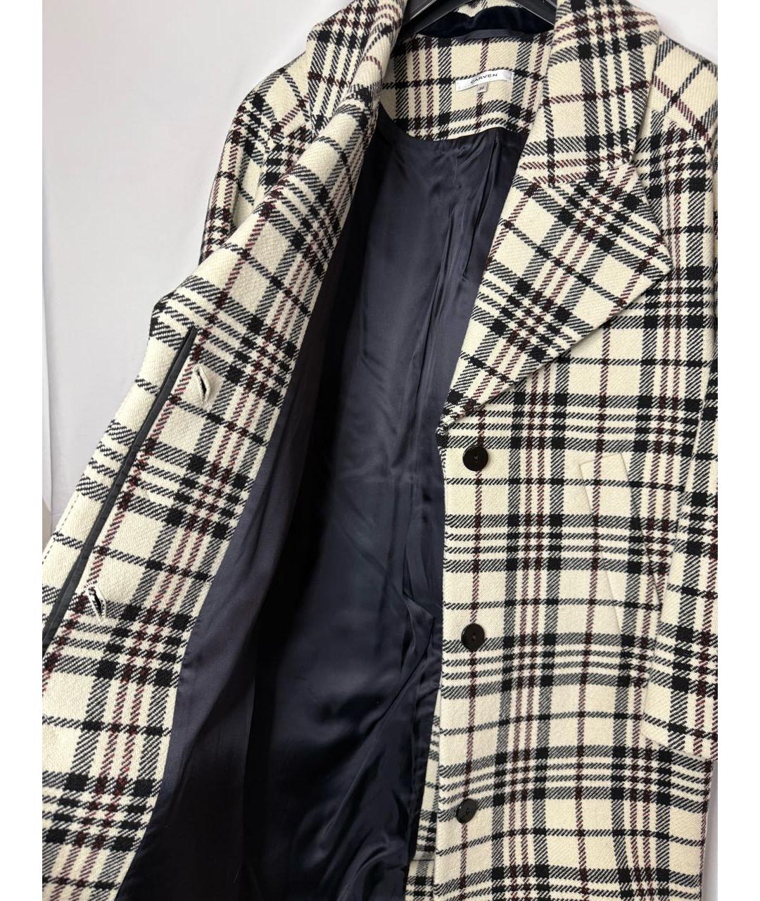 Carven Бежевое шерстяное пальто, фото 5