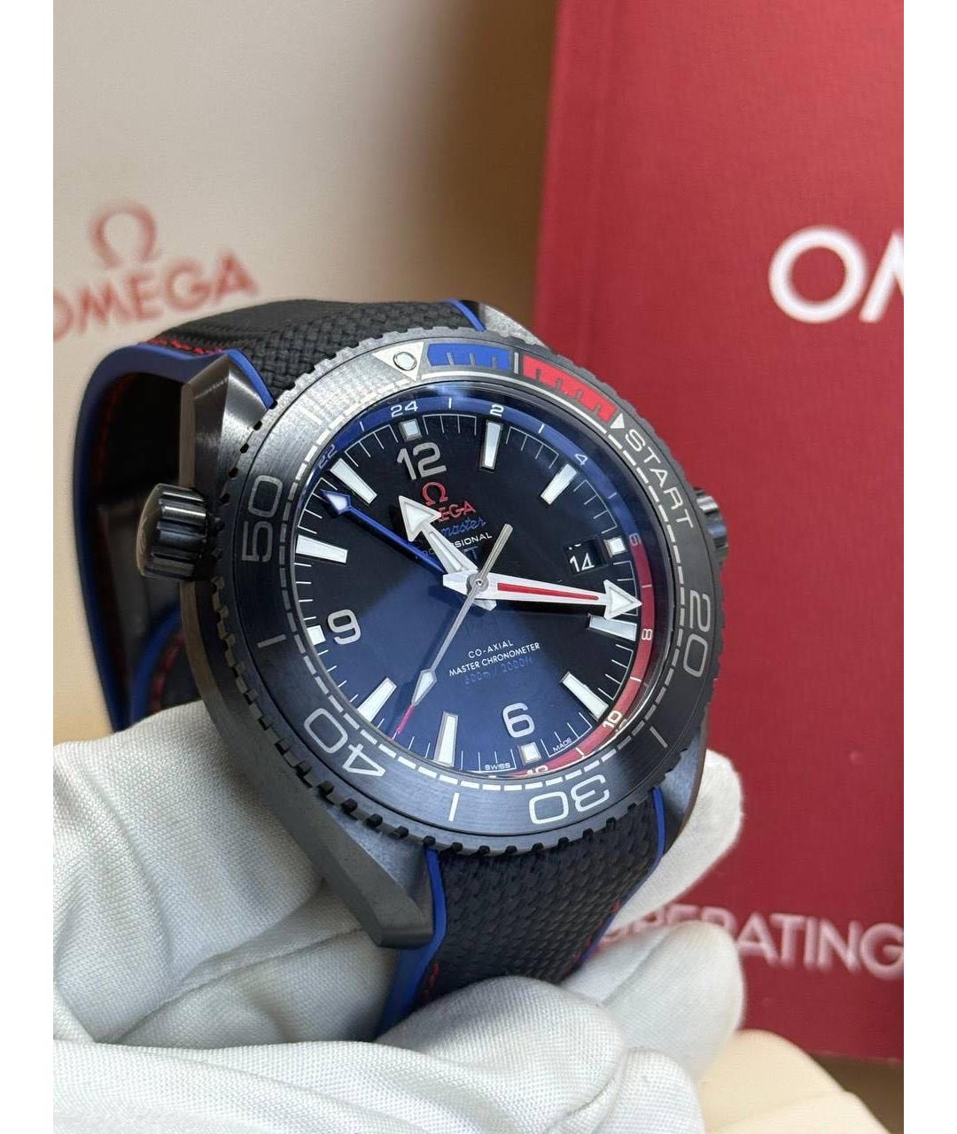 OMEGA Черные керамические часы, фото 8