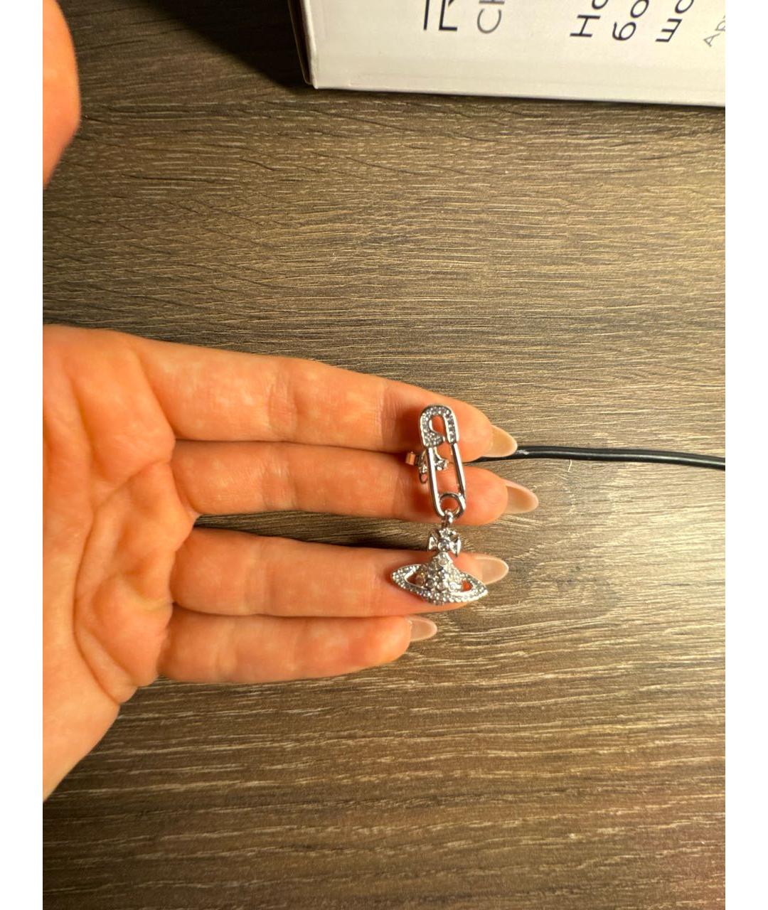 VIVIENNE WESTWOOD Серебряные латунные серьги, фото 4