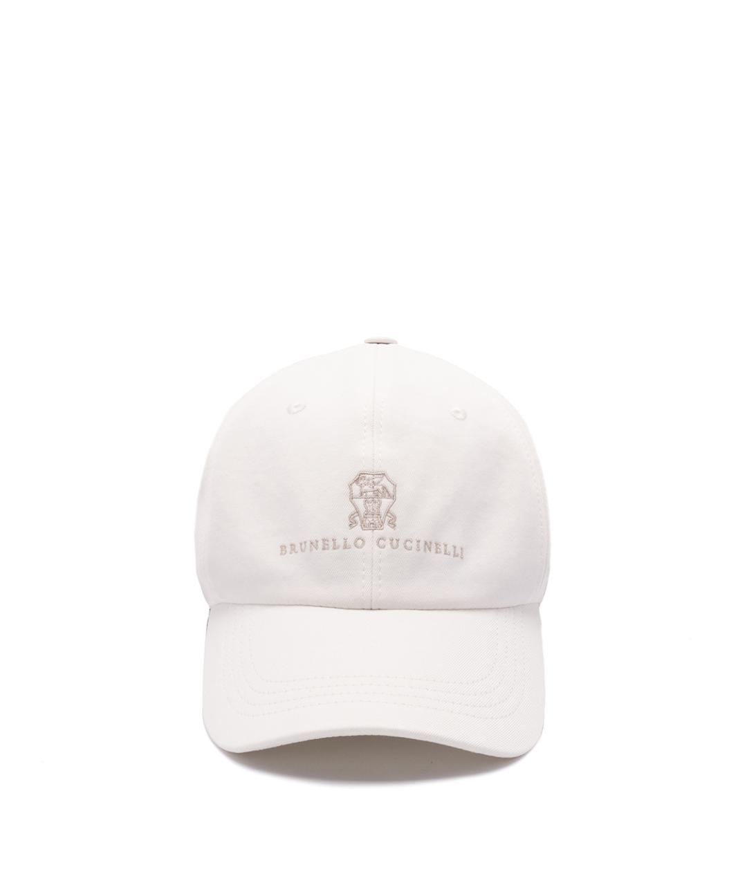 BRUNELLO CUCINELLI Белая хлопковая кепка/бейсболка, фото 1
