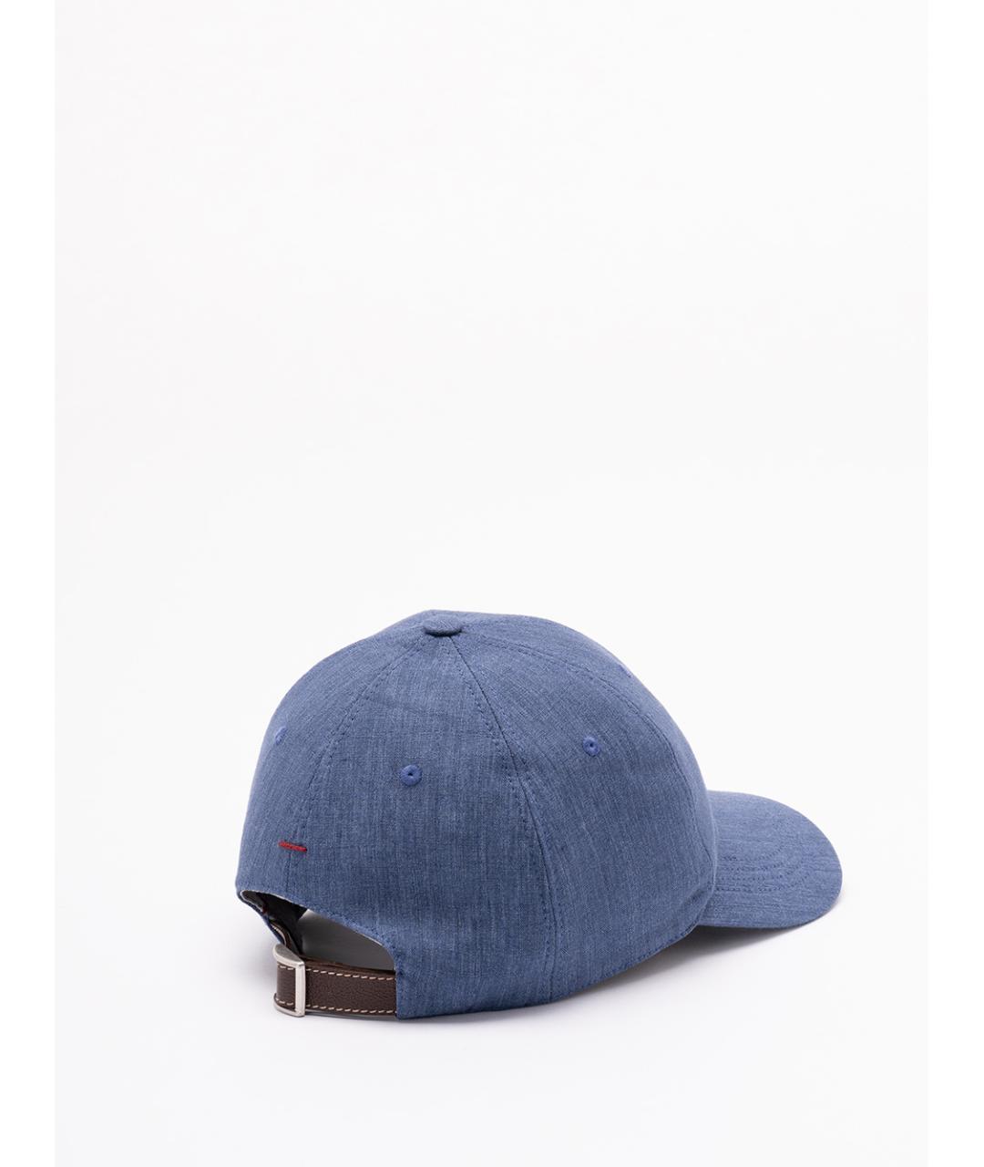 BRUNELLO CUCINELLI Синяя льняная кепка/бейсболка, фото 2