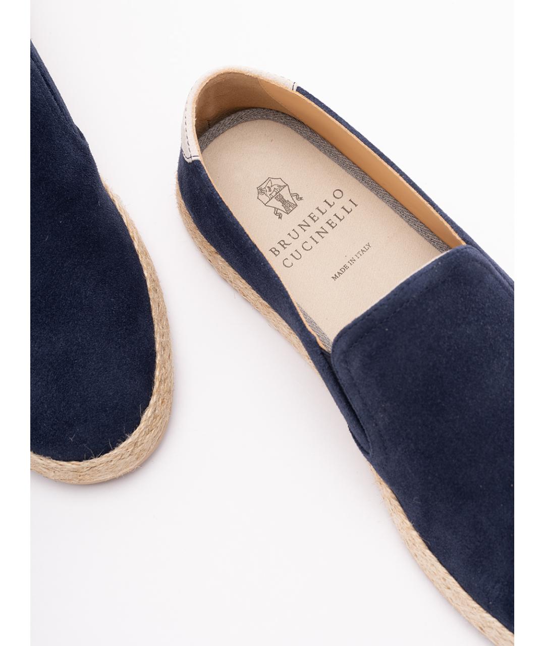BRUNELLO CUCINELLI Темно-синие замшевые эспадрильи, фото 4