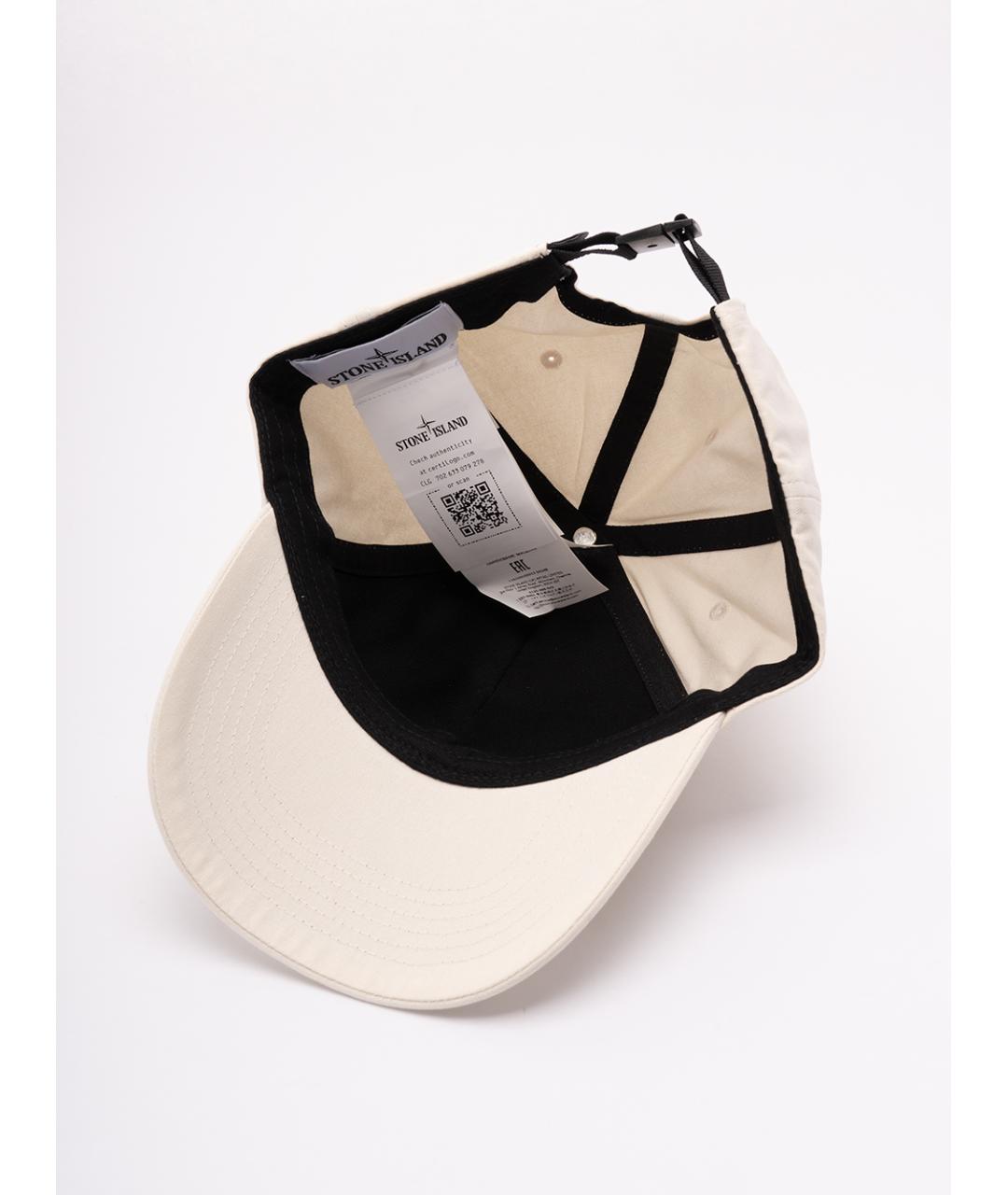 STONE ISLAND Белая хлопковая кепка/бейсболка, фото 4