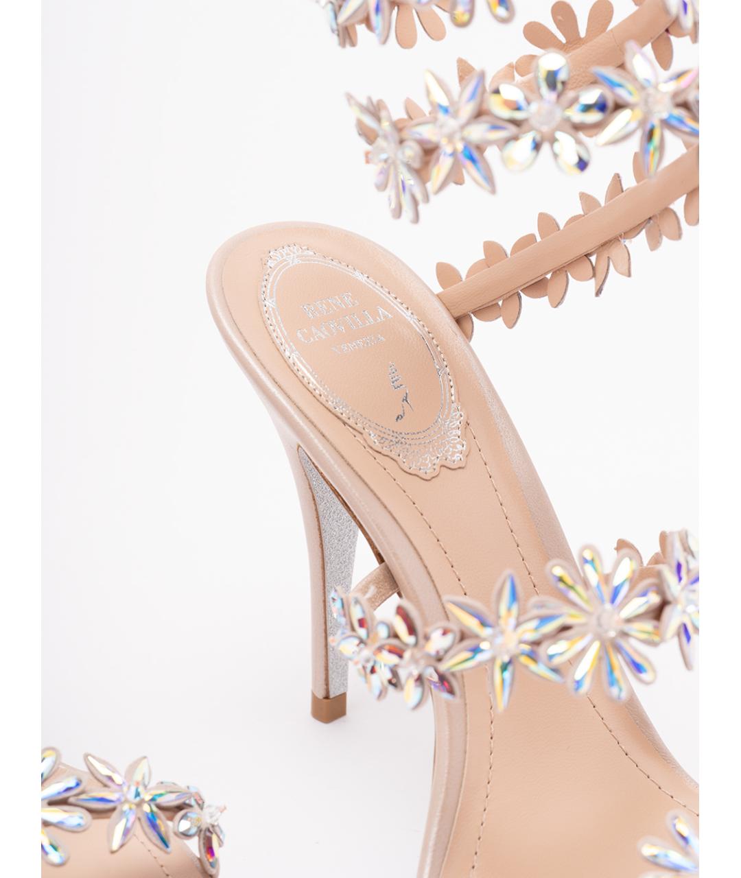 RENE CAOVILLA Мульти текстильные босоножки, фото 6