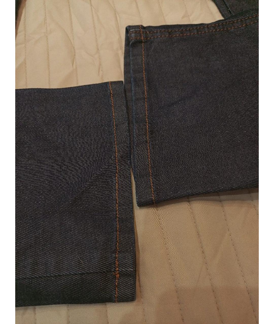 RED VALENTINO Темно-синие хлопко-эластановые прямые джинсы, фото 7