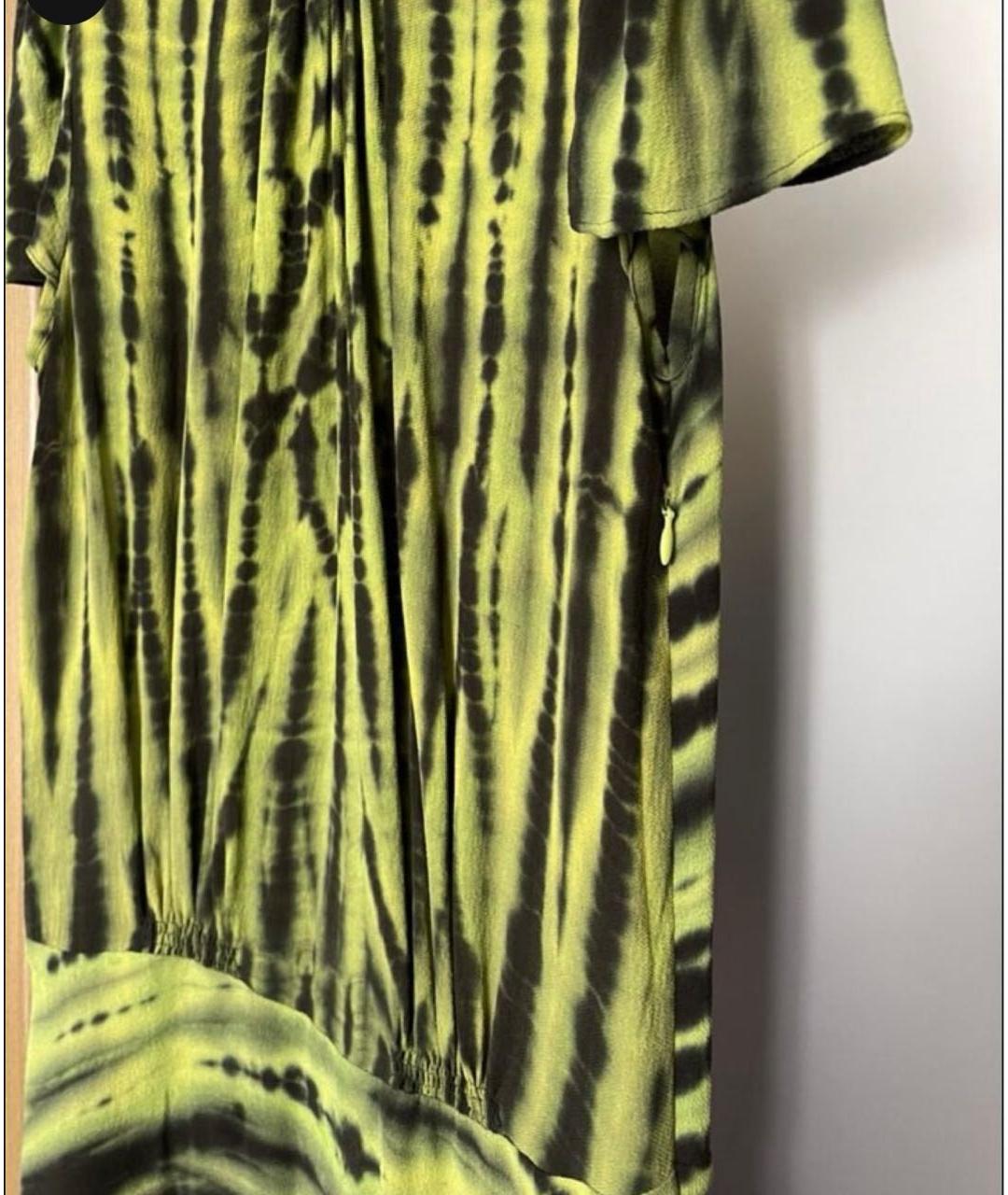 PROENZA SCHOULER Зеленые шелковое повседневное платье, фото 4