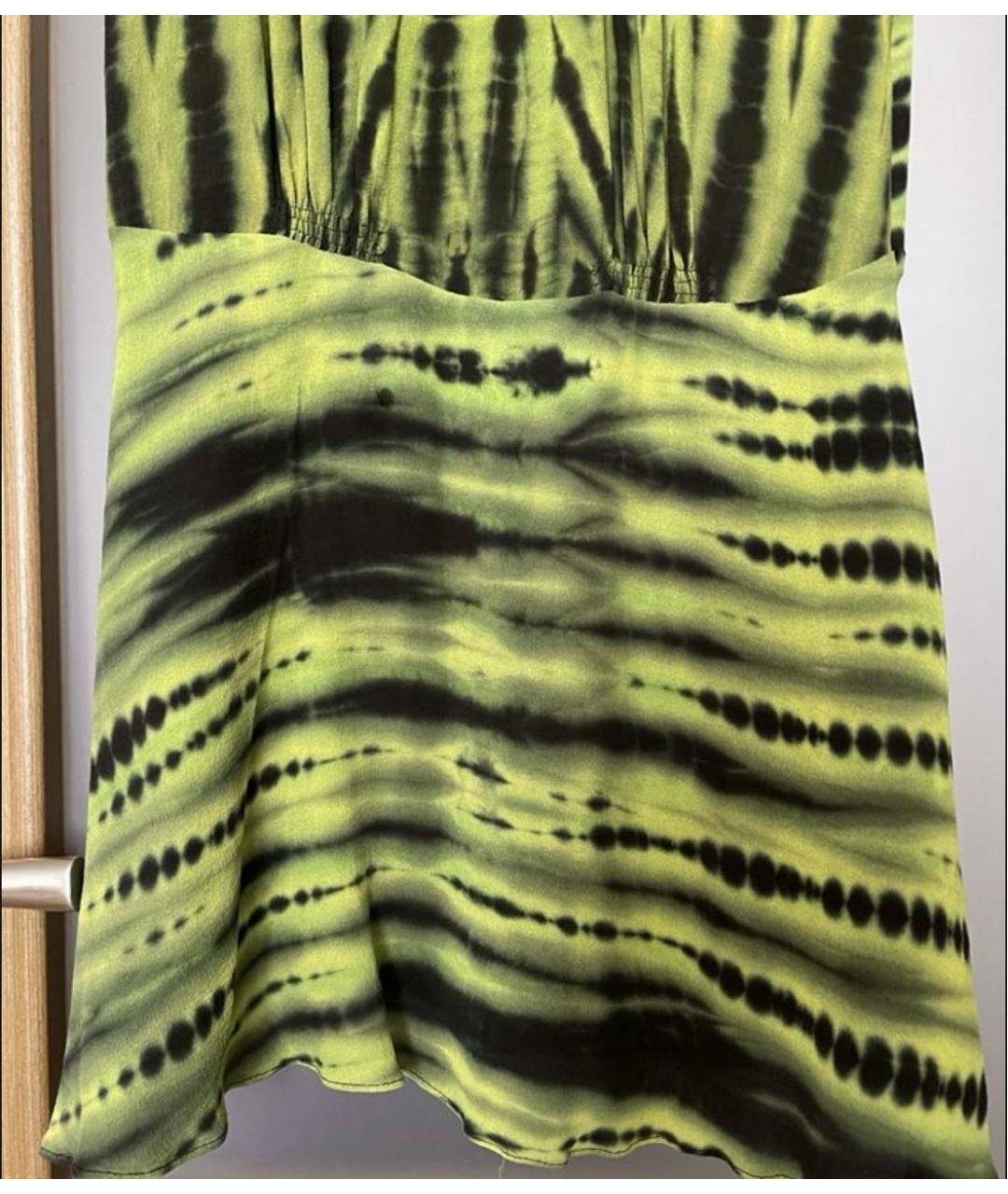 PROENZA SCHOULER Зеленые шелковое повседневное платье, фото 3