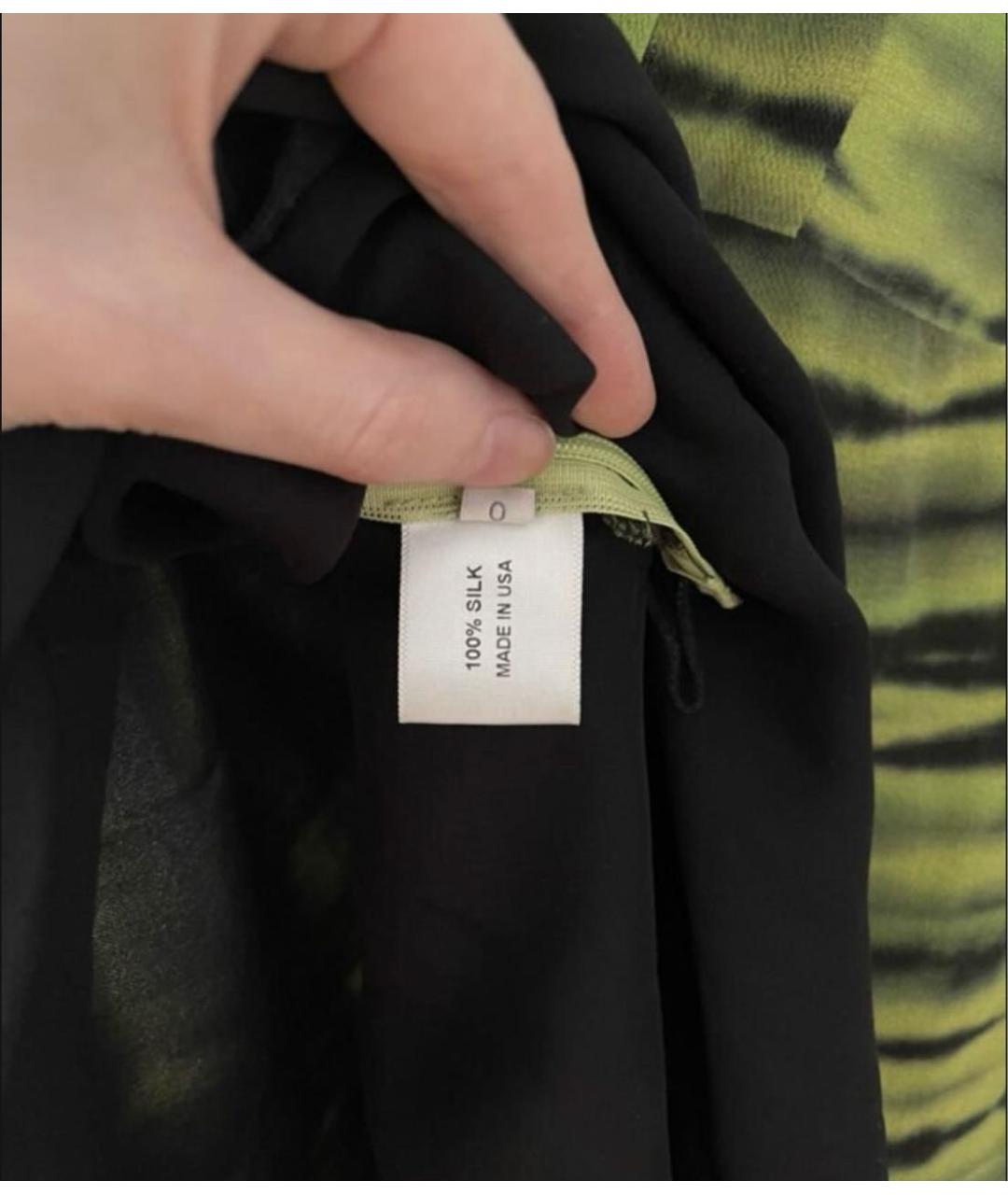 PROENZA SCHOULER Зеленые шелковое повседневное платье, фото 5