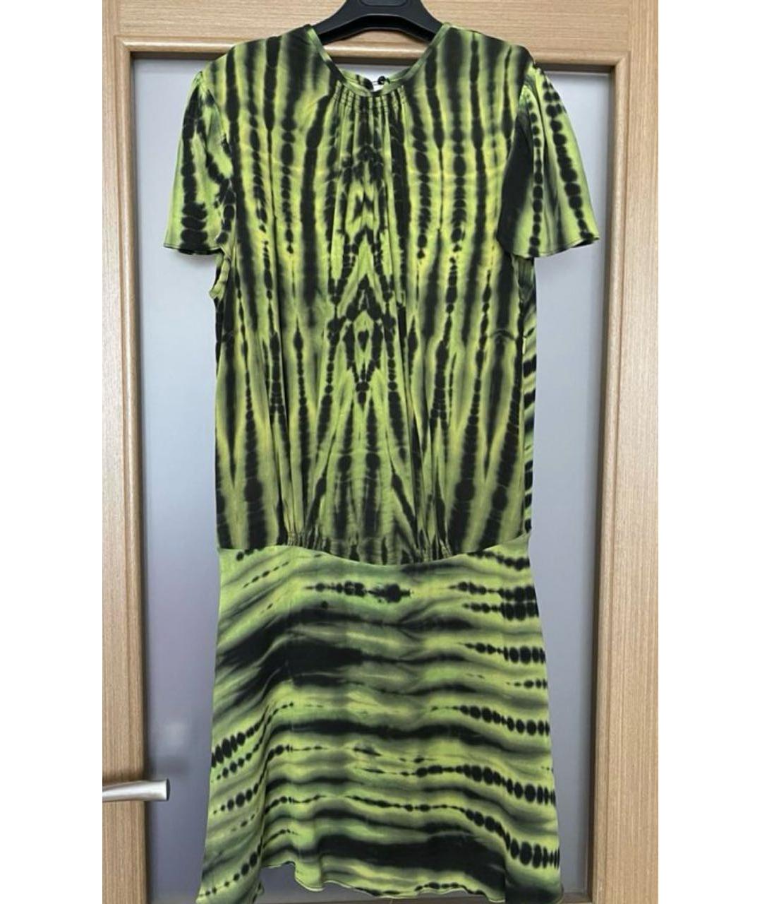 PROENZA SCHOULER Зеленые шелковое повседневное платье, фото 2