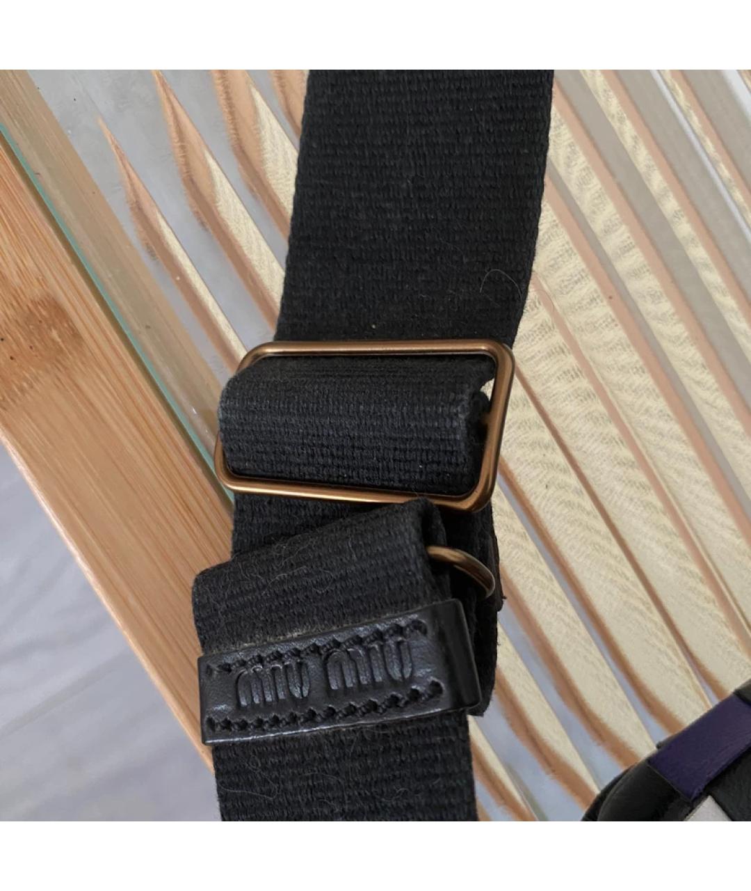 MIU MIU Черная кожаная сумка через плечо, фото 2