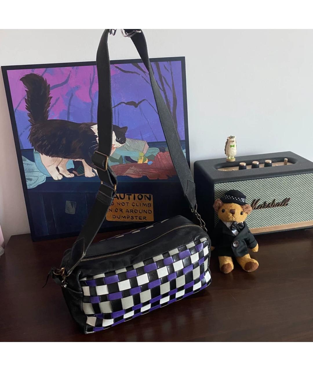 MIU MIU Черная кожаная сумка через плечо, фото 6