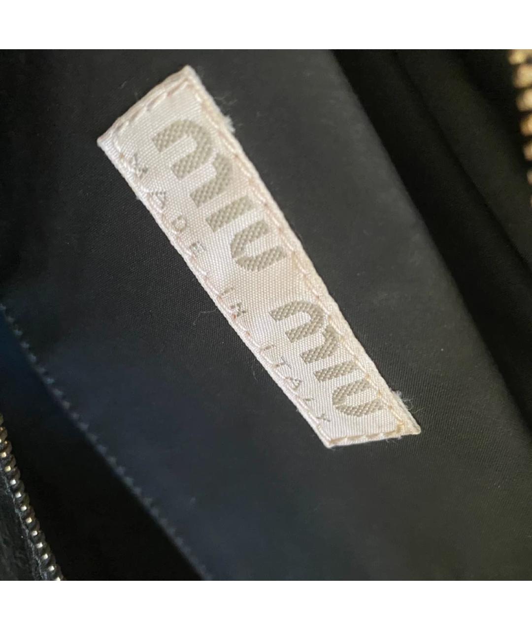 MIU MIU Черная кожаная сумка через плечо, фото 3