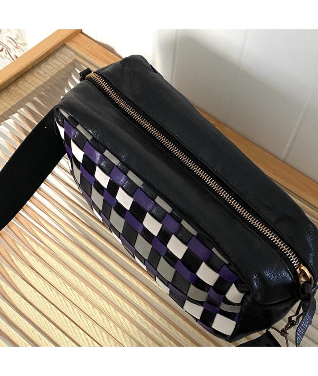 MIU MIU Черная кожаная сумка через плечо, фото 4