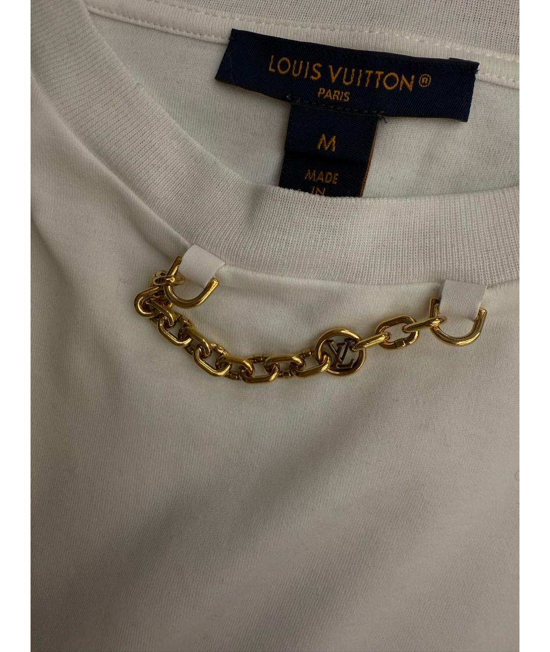 LOUIS VUITTON Белая хлопковая футболка, фото 3